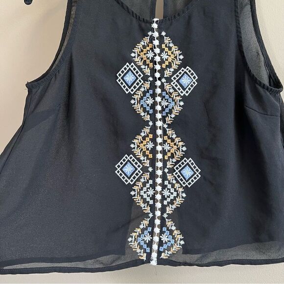 ✨ Iris Los Angeles Black Sheer Top Medium - Picture 2 of 8